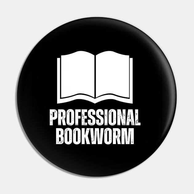 Professional Bookworm Librarian Valentines Day Gift, pocket design Pin by ISFdraw