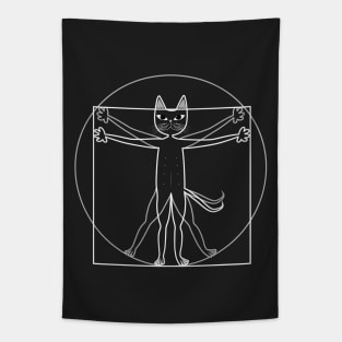 Vitruvian cat Tapestry