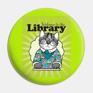 Library Welcome Poster Pin