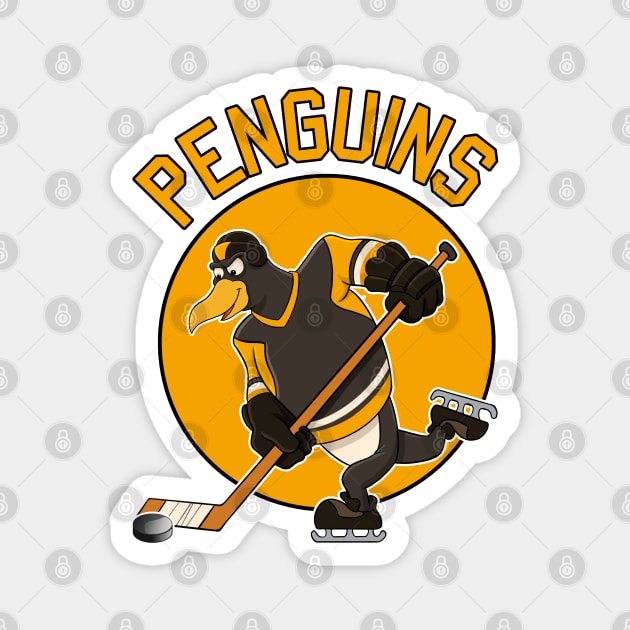 Penguins Hockey Mascot Iceburgh Magnet by GAMAS Threads