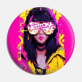 CYBERPUNK OTAKU GIRL | Futuristic Anime Manga Hyperpop | PROUD OTAKU Pin