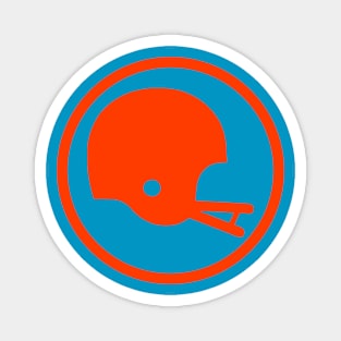 Two-Bar Helmet Minimalist Logo (Orange) Magnet