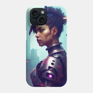 Abstract Cyberpunk Female Cyborg Phone Case