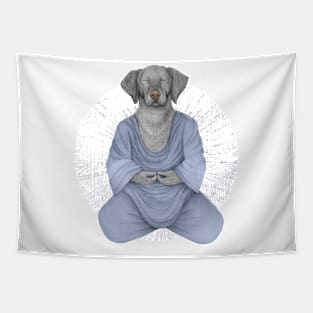 meditating dog 2 Tapestry