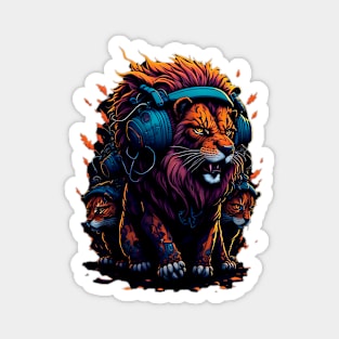 Lion Family Groove Magnet