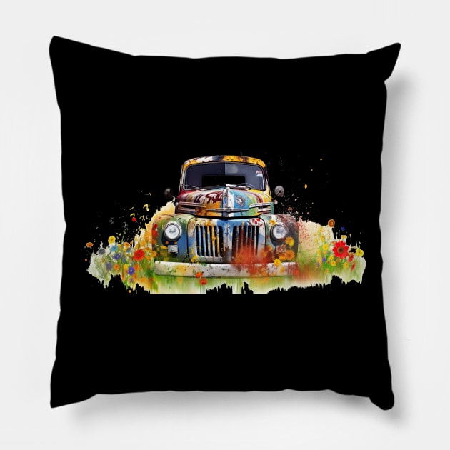 Old Truck Pillow by Urban Archeology Shop Gallery