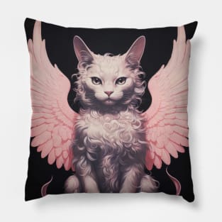 Cherub Cat Angel Poster Pillow