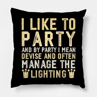 Funny lighting technician christmas women theatre lighting Pillow