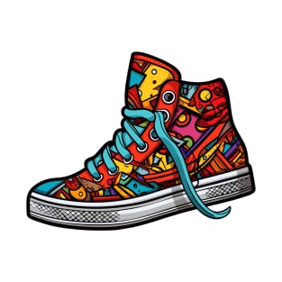 Colorful Doodle Art Sneaker Shoe sneakerhead shoe lover T-Shirt