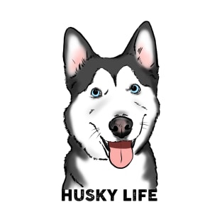 Husky Life Smiling Husky Dog T-Shirt