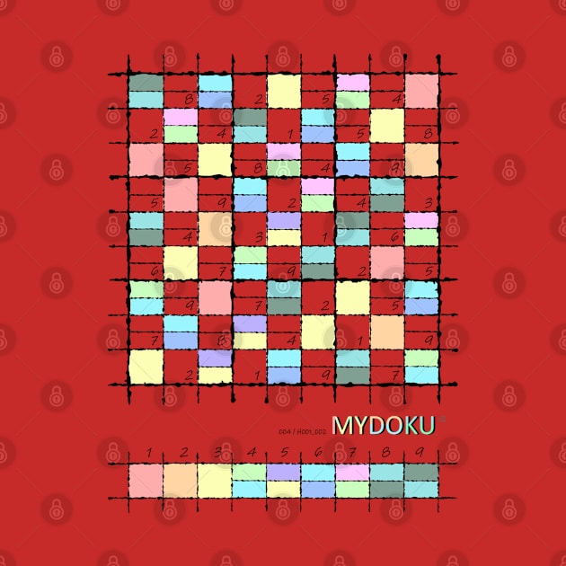 Mydoku_004_H001_002_F: Sudoku, Sudoku coloring, logic, logic puzzle, holiday puzzle, fun, away from screen by Mydoku