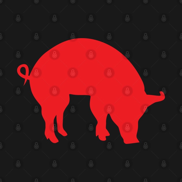 Red Pig silhouette by imdesign