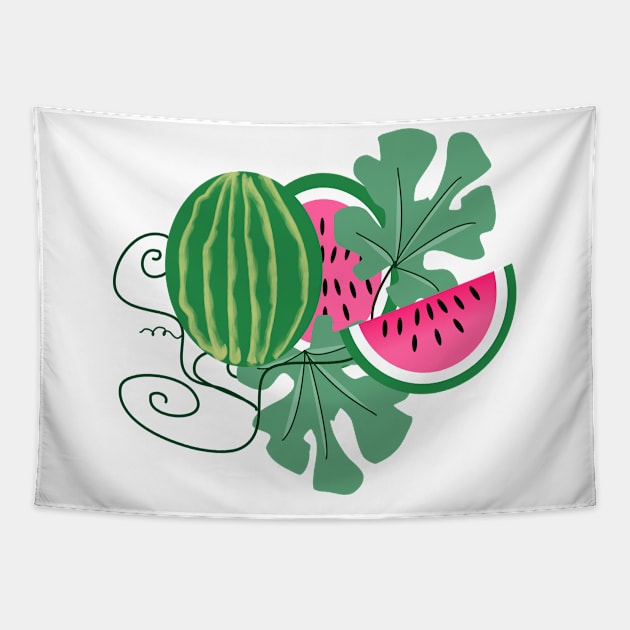 Watermelon Tapestry by Mirimodesign