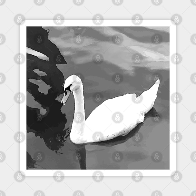 Duck in the water 3 Magnet by PrintedDreams