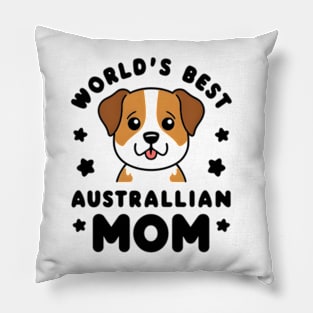 Mini Australian Shepherd Gifts World's Best Aussie Mom Pillow