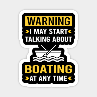 Warning Boating Boat Boats Magnet