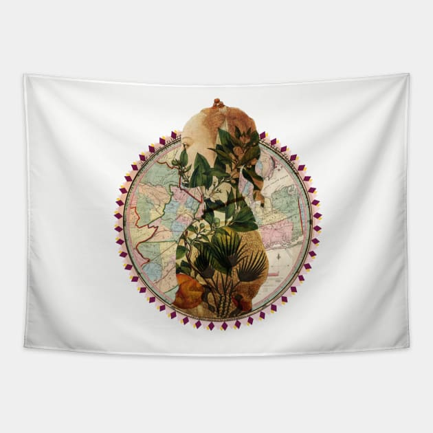 New York City Floral Map Tapestry by karenina