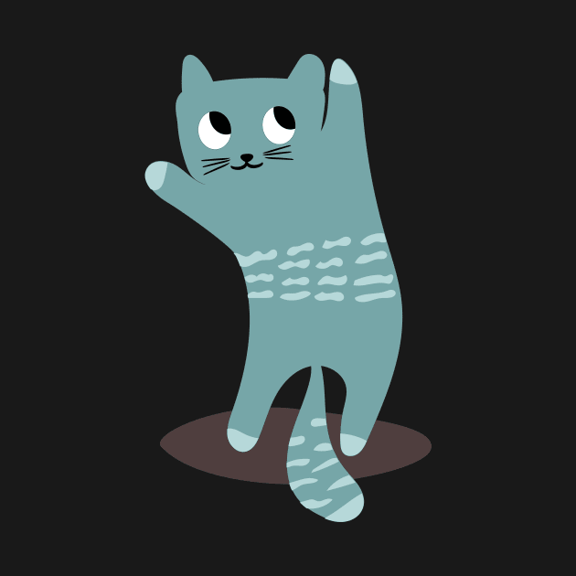 Cat cartoon character funny design for kid pan who love cartoons. by Tjstudio