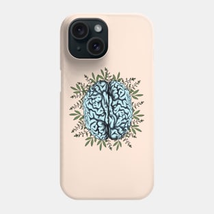 Side Brain,leaves,positivity, creativity, right hemisphere brain, health, Mental, mind Phone Case