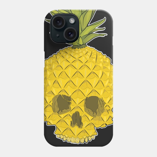 Pineapple Skull Phone Case by SamPage