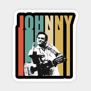 Retro Color Johnny Cash Magnet
