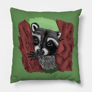 Cute raccoon Pillow