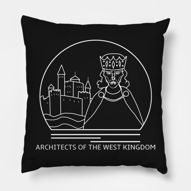 Architects of the West Kingdom Minimalist Line Drawing - Board Game Inspired Graphic - Tabletop Gaming  - BGG Pillow by MeepleDesign