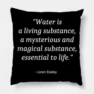 Quote About Water Day Pillow