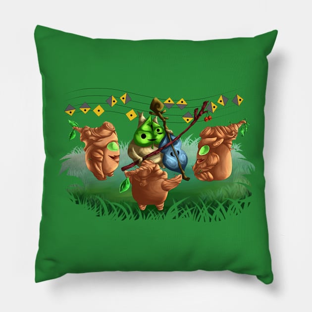 Music in the Forest Pillow by hellotwinsies