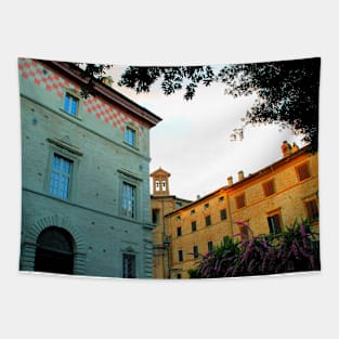 The Church of the Suffrage's two bells in Corinaldo Tapestry