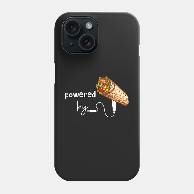 Powered by Burrito Phone Case by leBoosh-Designs