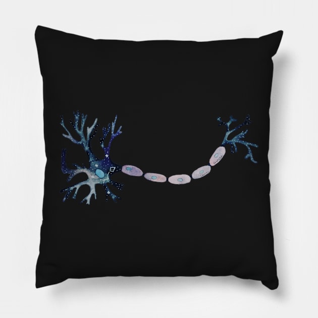 Neuron galaxy nerve cell Pillow by Carries Design 