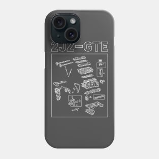 2JZ GTE Engine Phone Case