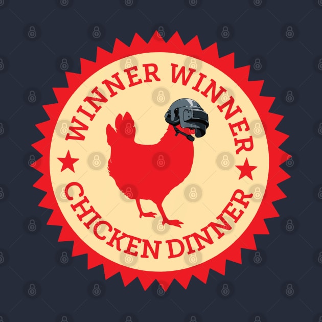 Winner Winner Chicken Dinner - Chicken Helment Stamp by mymainmandeebo