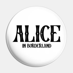 Alice in borderland title black Pin