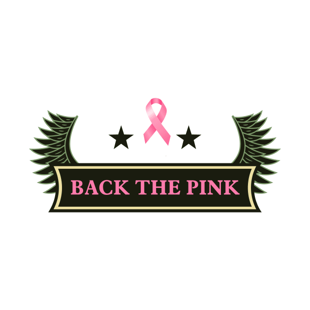 Back the pink breast cancer awareness Military tag by Novelty-art