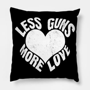 Less Guns - More Love, Vintage\Retro Design Pillow