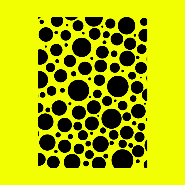 Yellow and black Polka Dots by erichristy