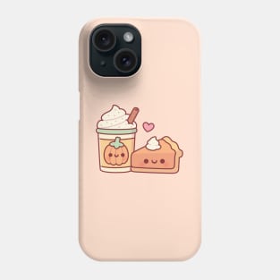 Cute Pumpkin Spice Latte and Pumpkin Pie Phone Case
