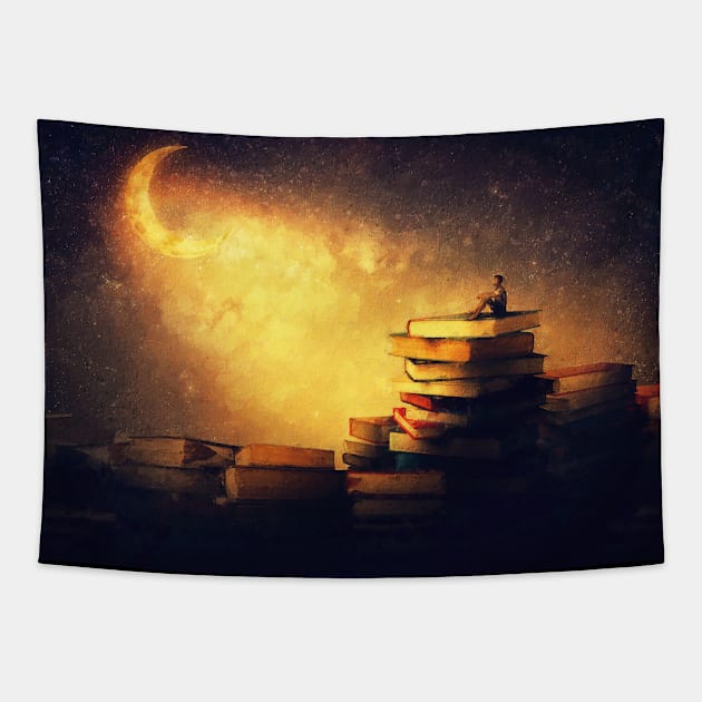 Magic night stories Tapestry by psychoshadow