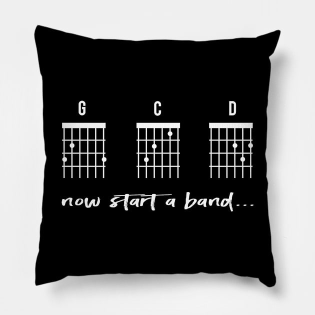 Guitar Chords gift for father, gift for guitar player and guitarist Pillow by TSHIRT PLACE