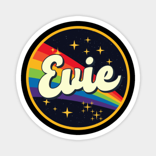 Evie // Rainbow In Space Vintage Style Magnet