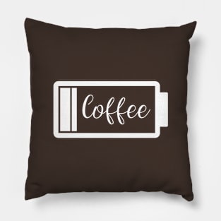 Coffee - Recharge - Battery Low - Coffee Lover Shirt Pillow