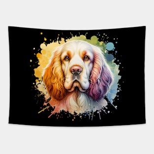 Watercolor Clumber Spaniel Tapestry