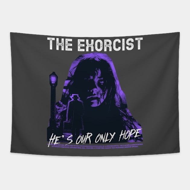 Scary Horror Movie Exorcist Tapestry by Tip Top Tee's