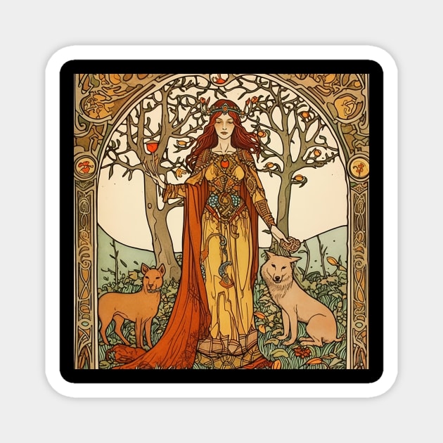Freyja Norse mythology Magnet by ComicsFactory