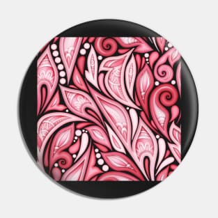 Colored Seamless Pattern with Floral Ethnic Motifs Pin