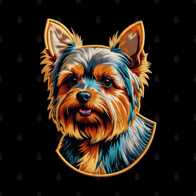 Yorkshire Terrier No Background Embroidered Patch by Xie