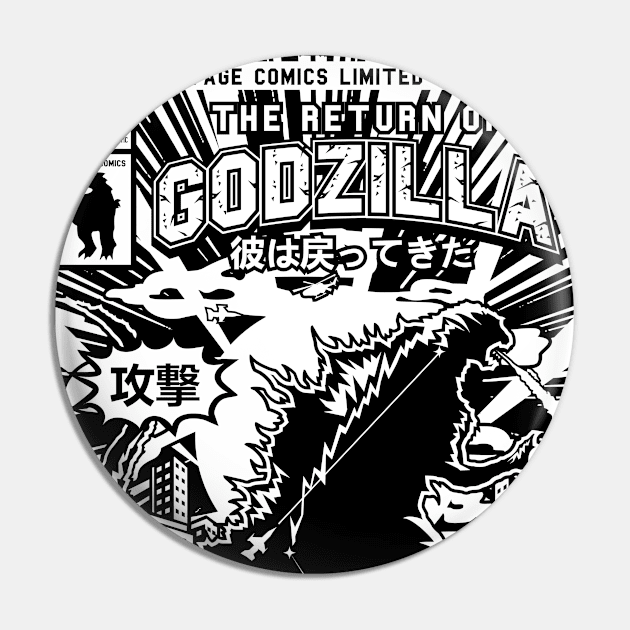 Comic Book - Return Of Godzilla Pin by ShirzAndMore