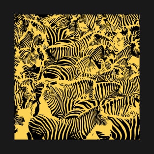 Gold Zebras Pattern T-Shirt